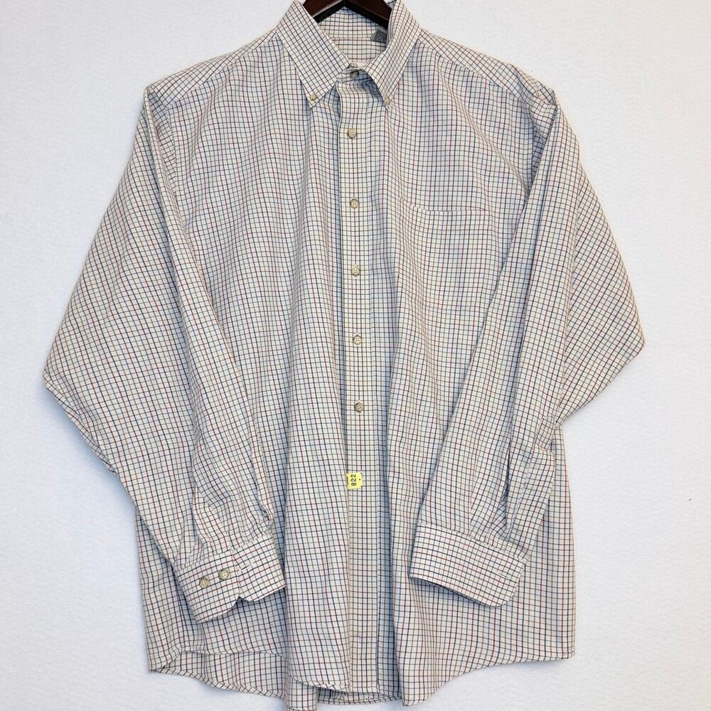 Viyella Vintage Men’s XL Tattersall Shirt Cotton Wool Made USA Fall